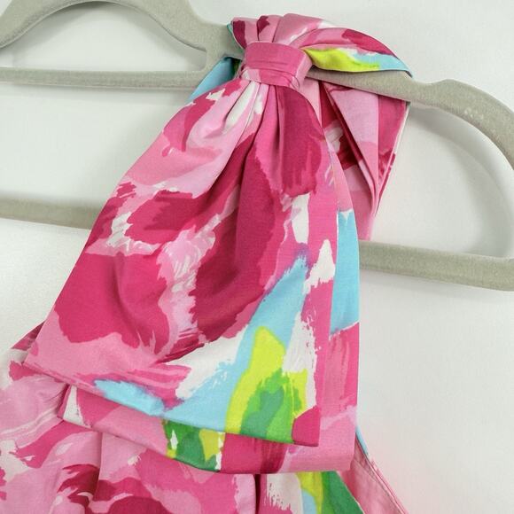 Rare Lilly Pulitzer Hotty Pink First Impression Chloe One Shoulder Dress Size 2 - Picture 5 of 15